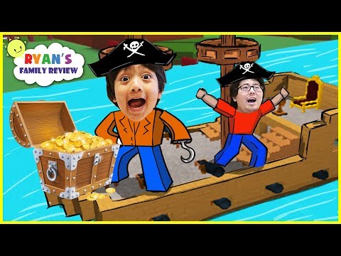 Let's Play Roblox with Ryan's Family Review! Build a Boat For Treasure