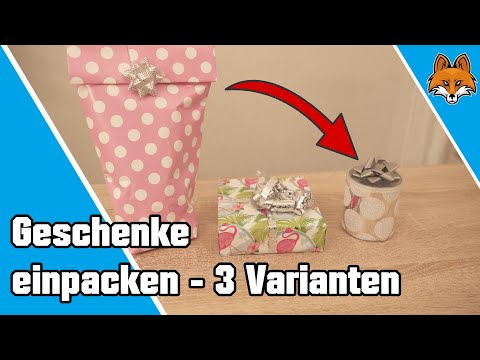 Geschenke einpacken - 3 einfache Varianten und Tricks 🎁🎀