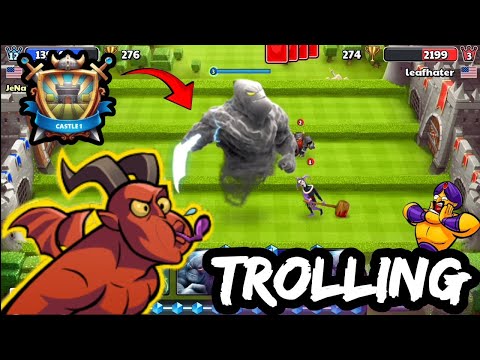 TROLLING 😂 CASTLE - 1 OPPONENTS WITH BIGGEST STORM ELEMENT! Castle Crush 