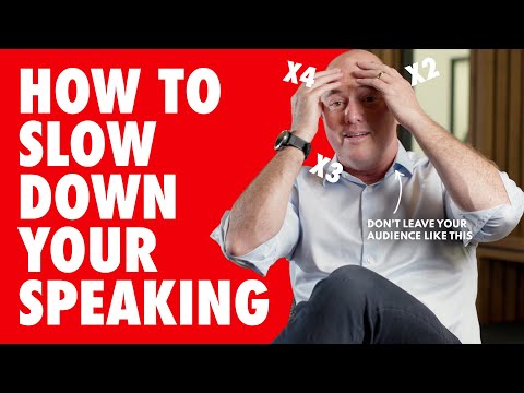 How to talk slower and sound more professional in sales and public speaking.