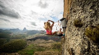 Sasha DiGiulian rock climbing big walls in Brazil by Sasha DiGiulian