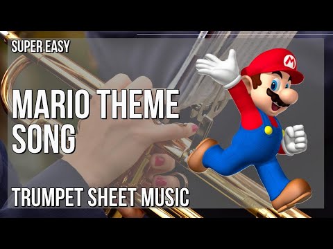 SUPER EASY Trumpet Sheet Music: How to play Mario Theme Song  by Koji Kondo