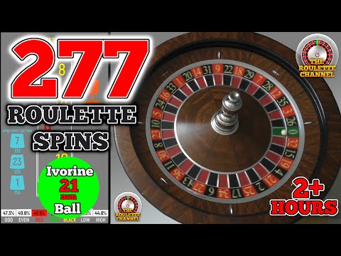 Day 1: 277 Roulette Wheel Spins – 21 mm Ivorine Ball - Both Directions - Grey Scoreboard