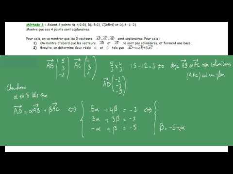 Méthode 3 : Démontrer que 4 points sont coplanaires