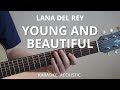Young And Beautiful - Lana Del Rey (Karaoke Acoustic Guitar)