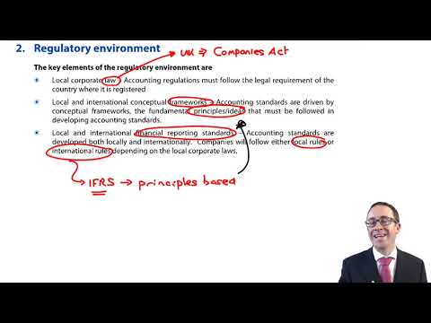 Regulatory environment - CIMA F1 Financial Reporting