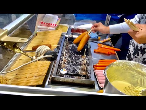 行列の出来るアメリカンドッグ屋 Japanese street food “American dogs" /How to make corn dogs【Japanese festival2022旭川】