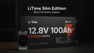 ❄️LiTime 12V 100Ah Slim LiFePO4 baterie s Bluetooth a ohřevem – ultra tenká baterie do karavanu, vestavby a lodě