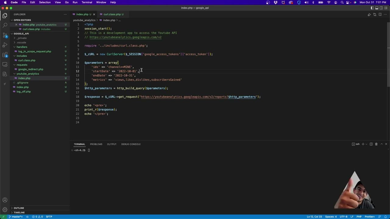 Freecoding: Youtube Analytics API Reports Query with PHP and cURL