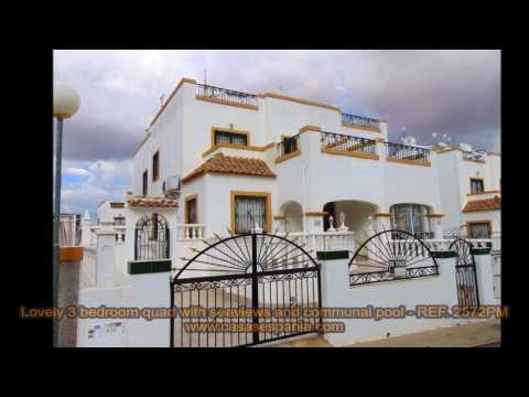 REF. 2572PM - Lovely 3 bedroom south facing quad with seaviews and communal pool