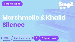 Silence (Piano Karaoke Instrumental) Marshmello &amp; Khalid