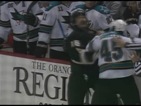 Jody Shelley vs George Parros Oct 17, 2008