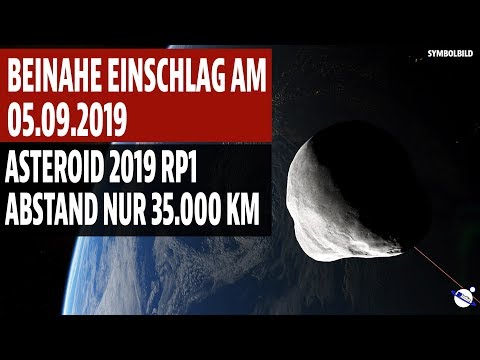 Near impact on 05.09.2019 - Asteroid 2019 RP1 - distance only 35,000 km
