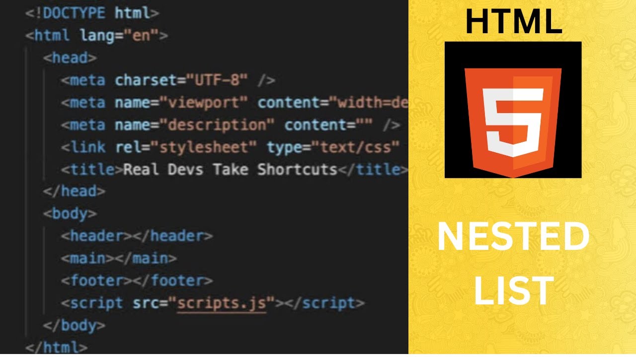 HTML Nesting: Mastering Nested Lists