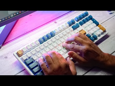 RK ROYAL KLUDGE R98 Pro Wired Mechanical Keyboard, 96% Creamy Gaming Keyboard RGB Backlit with Number Pad and Volume Knob, Gasket Mount, MDA Profile PBT Keycaps, Hot Swappable Pre-lubed Linear Switch video review thumbnail