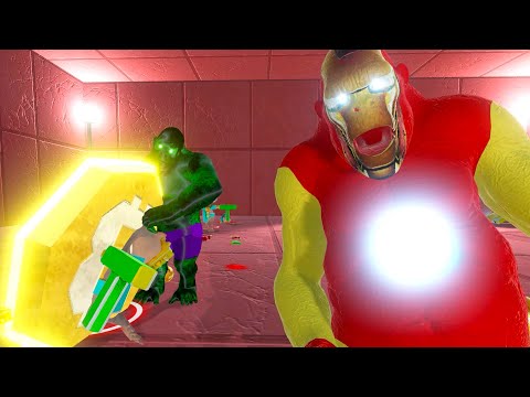 HULK GORO and IRON MAN GORO  vs  CRYPTO BRO DEATH FALL -  Animal Revolt Battle Simulator