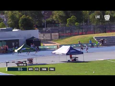 BOYS U13 200M FINAL - 2018 STATE TRACK AND FIELD CHAMPIONSHIPS // LAVicTV