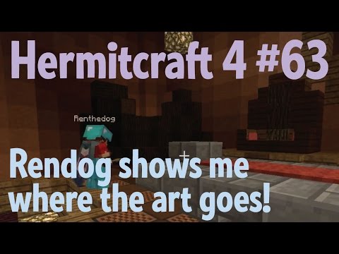 RenDog shows me where the art goes! — Hermitcraft 4 ep 63
