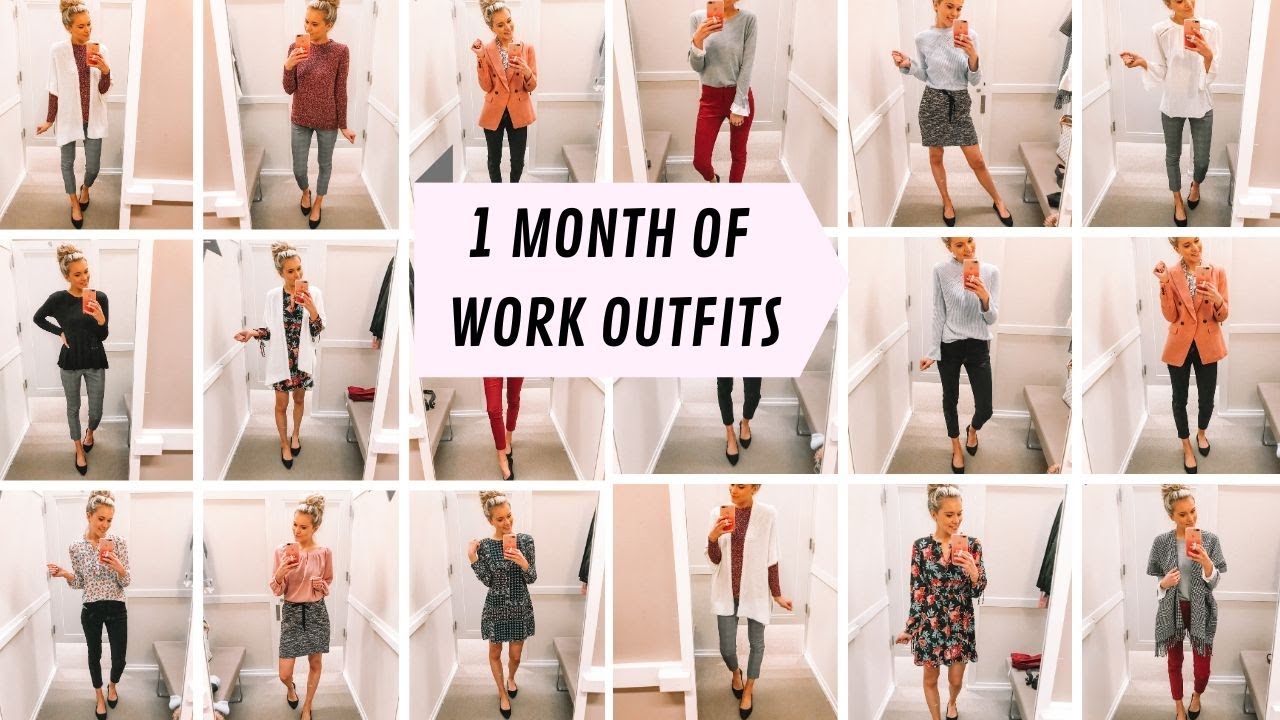 1 MONTH OF WORK OUTFIT IDEAS 2020 | Professional & Business Casual
