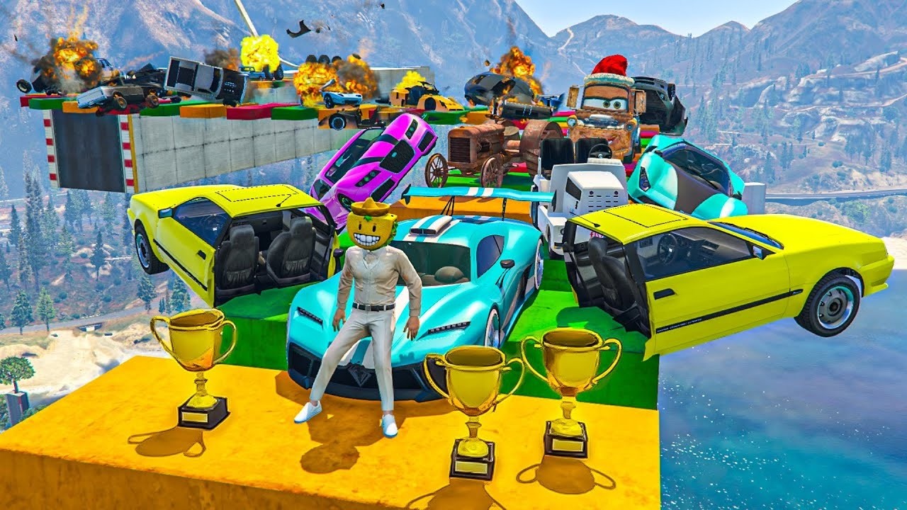 PARKOUR CON COCHES ALEATORIOS PERO GANO TODAS LAS CARRERAS! - GTA 5 ONLINE