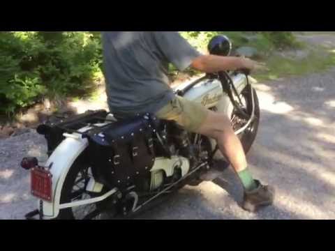 1931 Indian 101 Scout riding and running demo
