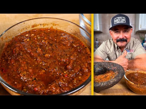 How to Make SALSA TATEMADA | Charred Salsa Roja Recipe (al Molcajete & Blended)