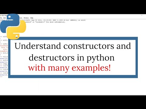 Constructor And Destructor In Python