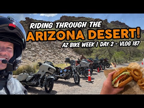Riding Through The Arizona Desert to Tortilla Flats! | AZ Bike Week 2025 | Day 2 - Vlog 187