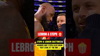 What are Steph & LeBron talking about👀