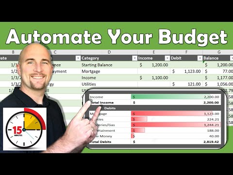 Part of a video titled Excel Budget Template | Automate your budget in 15 minutes - YouTube