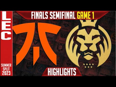 FNC vs MAD Highlights Game 1 | LEC Summer 2023 Finals Semifinals | Fnatic vs MAD Lions G1