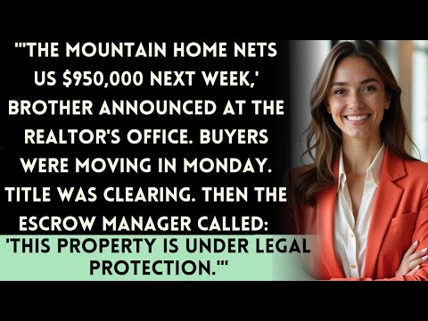 "My Brother Sold My Mountain Home For His Betting Ring — The Escrow Officer Knew My Family Trust"