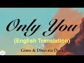 GIMS - ONLY YOU feat. Dhurata Dora ( English Lyrics ) (English Translation )