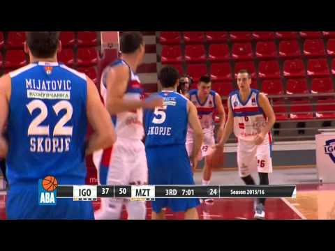ABA Liga 2015/16 highlights: Igokea - MZT Skopje Aerodrom R18 (3.1.2016)