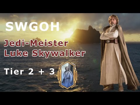 SWGOH - Jedi Master Luke Skywalker -Tier 2 + 3 - with movie scene ;)