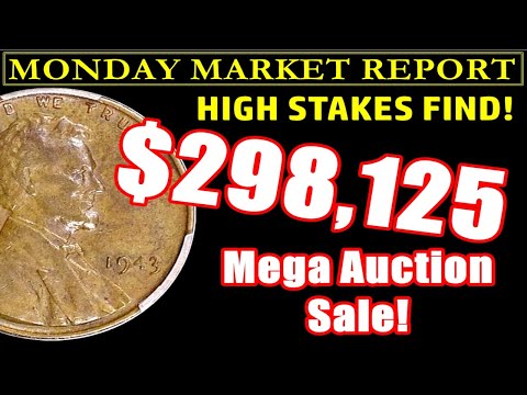 💥BREAKING NEWS💥 $298,125 Sale For Highly Pursued Lincoln Cent! MONDAY MARKET REPORT