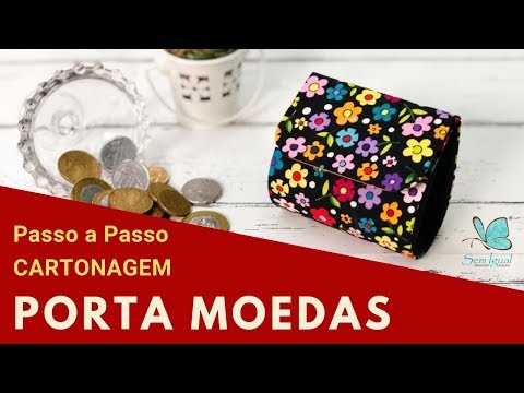 Porta Moedas em Cartongem Passo a Passo | Bolsa em Cartonagem - Heloisa Gimenes Sem Igual Artesanato