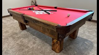 Kanab Cowboy Logo printed on a Custom Pool Table Felt. Is it to Busy to Play on??