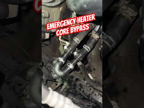 Running hot from heater core leak, temporary fix with Dorman bypass kit  #dodge #ram #roadside