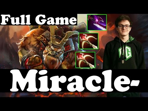 Miracle- 9000 MMR Plays Earthshaker WITH 27 KILLS - FULL GAME - Dota 2