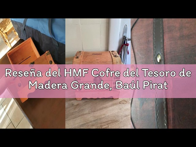 Vídeo relacionado con HMF Cofre del tesoro de madera, Baúl pequeño con cierre metálico vintage para cumpleaños infantil, boda o aniversario | 30 x 23 x 21 cm | Japón
