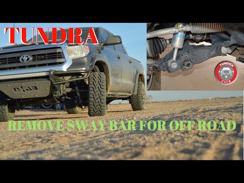 Sway bar removal
