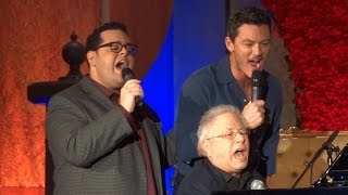&quot;Gaston&quot; live - Josh Gad, Luke Evans, Alan Menken at &quot;Beauty and the Beast&quot; press conference