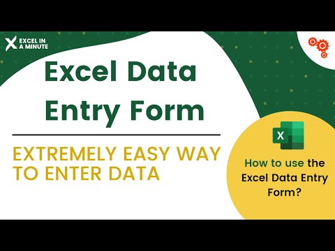 EXTREMELY EASY DATA ENTRY FORM IN EXCEL (NO VBA) BY EXCEL IN A MINUTE