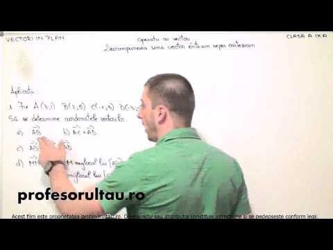 03   cls9   Vectori in plan   operatii cu vectori descompunerea unui vector intr un reper cartezian   aplicatii   partea 1
