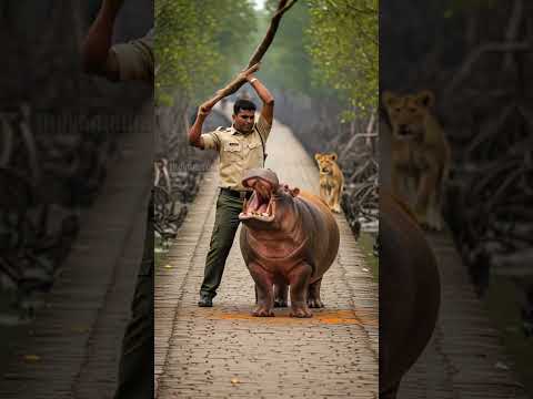 Hippo Saves Lion Cub, But Gets Attacked For It! #rescue #animals #wildlife