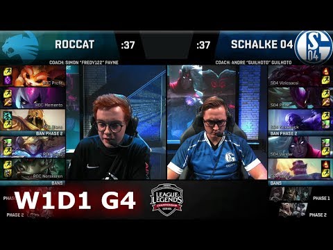 ROCCAT vs FC Schalke 04 (w/ Boris) | Week 1 Day 1 of S8 EU LCS Spring 2018 | ROC vs S04 W1D1 G4