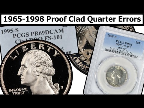 1965-1998 Proof Washington Quarter Errors & Varieties Complete Guide - Values & Clear Explanation