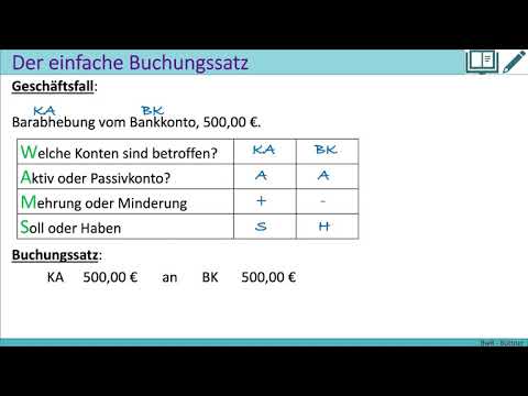 Der einfache Buchungssatz