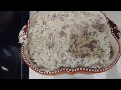 Ramen Noodles made with Ground Meat and Cream of...